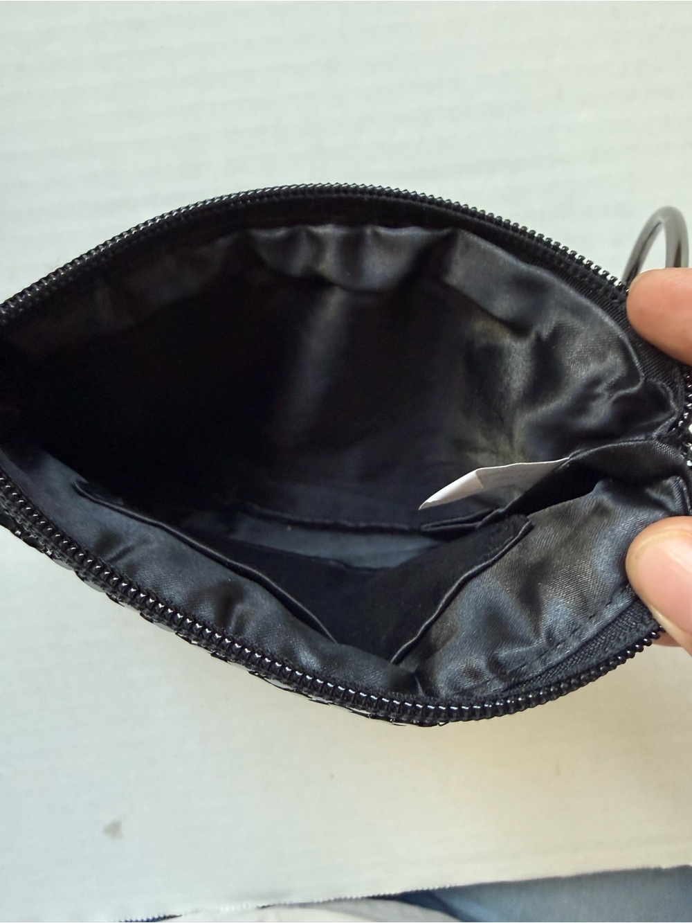 Black Metal Mesh Ring Wristlet Evening Clutch Bag - Picture 4 of 8